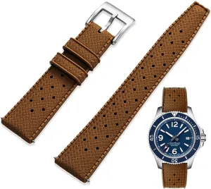 Strap for Men Women FKM Rubber Watch Strap Quick Release Tropical Style Fluororubber 18mm 20mm 22mm Soft Breathable rote gallium debatable unemployed Durable FKM Rubber Watch Band Universal Replacement Band 
