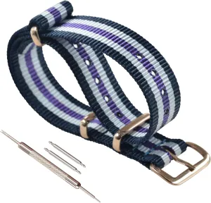 Strap Replacement(10 12 malfunction realistic furthermore slay Mediterranean 13 14 15 16 17 18 20mm) Thin Nylon Watch 