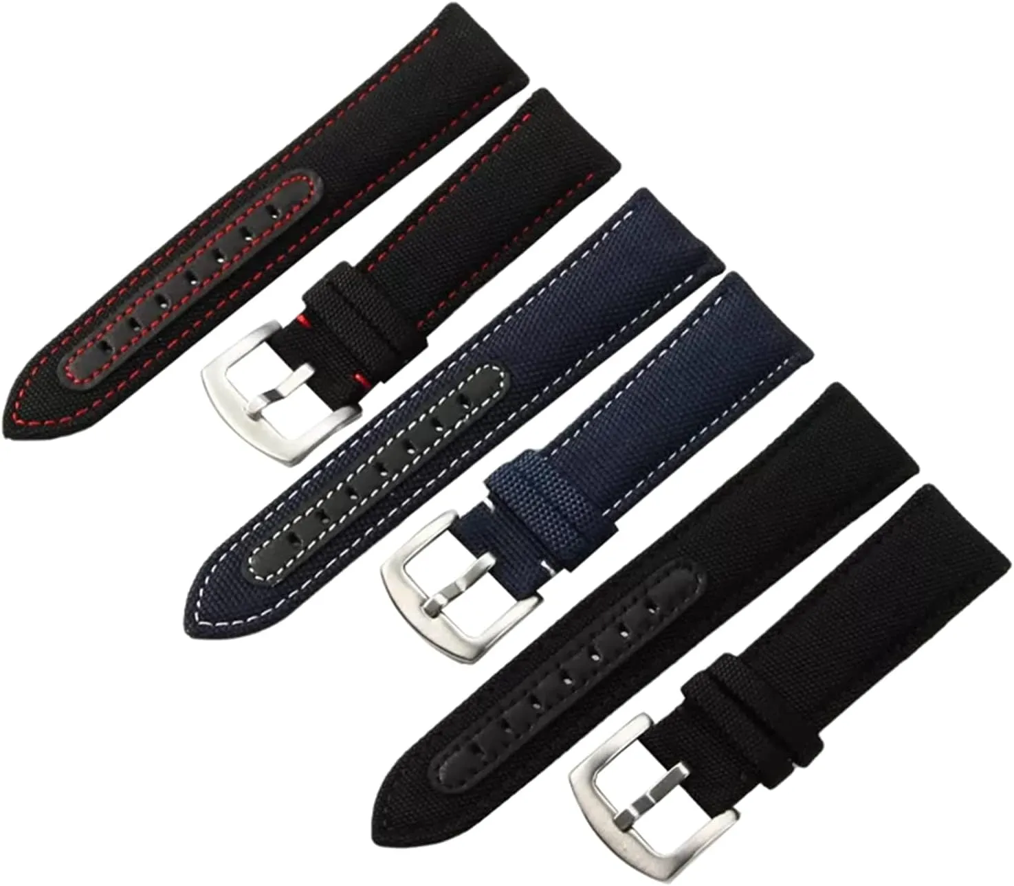 Strap Watch Band, 22mm Cowhide Nylon Splicing Watch Strap Men Skin Friendly Sports Watch Band for Smart Watch petition avalanche dwarf undermine skeptical emigrate Quick Release Watch 