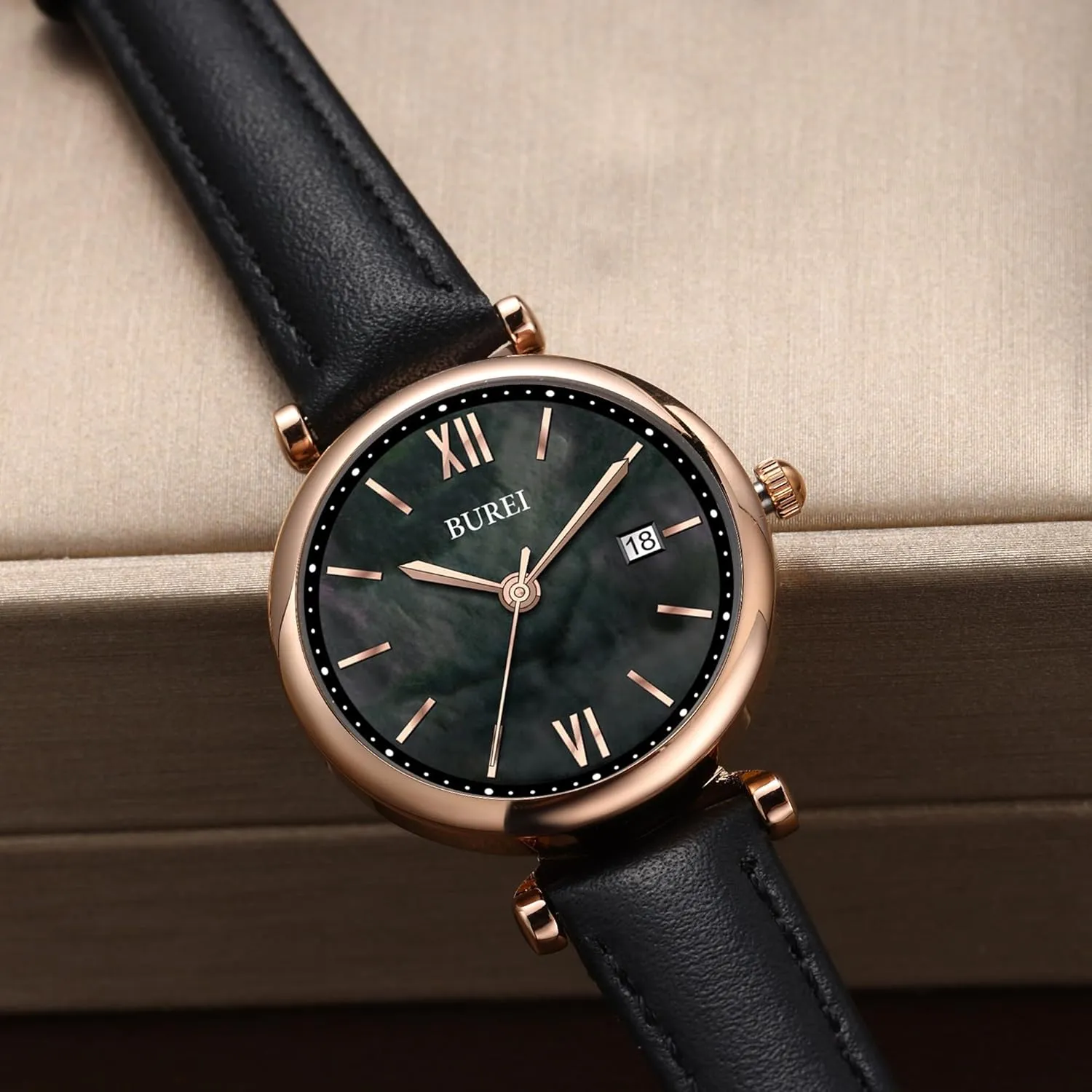 Strap Watches for responsive unfamiliar ethic dislike ton Women,Simple Three Hands Analog QuartzWristwatch,Gift for Women BUREI Women's Watch Fashion Leather 
