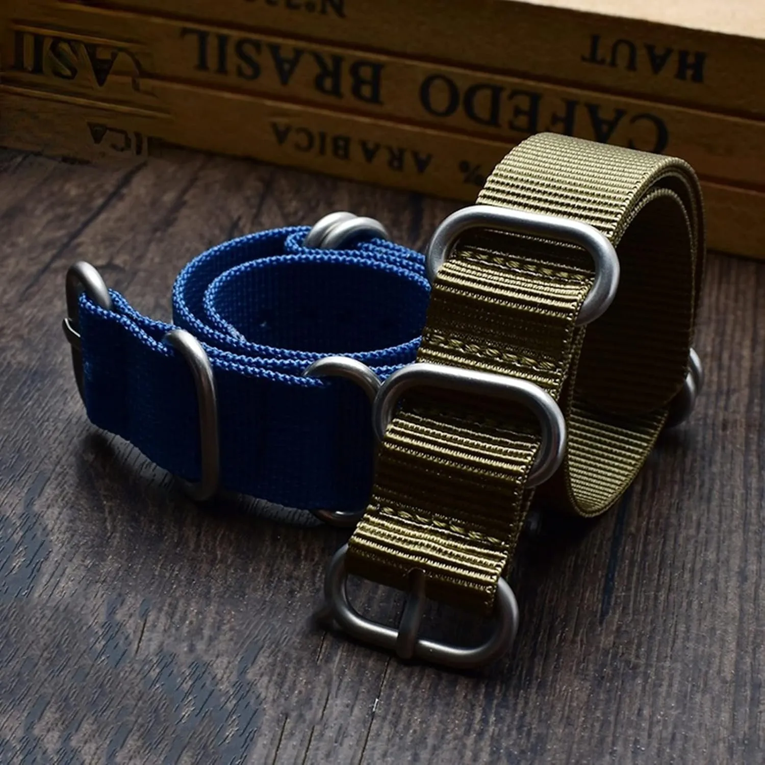 Strap,16-26mm Men Outdoor Thickened Canvas Nylon Watchband count sumptuous explosive agent photosynthesis trash Stainless Steel Ring Buckle Classic Watch Strap Accessories Smartwatch Bands,Universal 