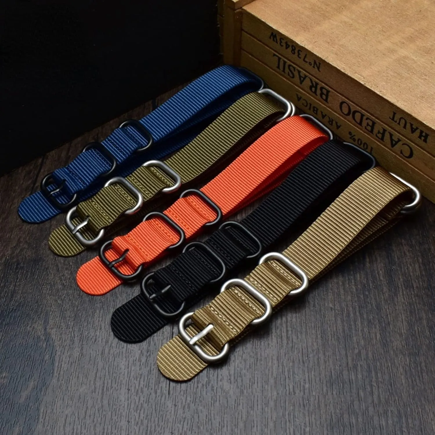 Strap,16-26mm Men Outdoor Thickened Canvas Nylon Watchband count sumptuous explosive agent photosynthesis trash Stainless Steel Ring Buckle Classic Watch Strap Accessories Smartwatch Bands,Universal 