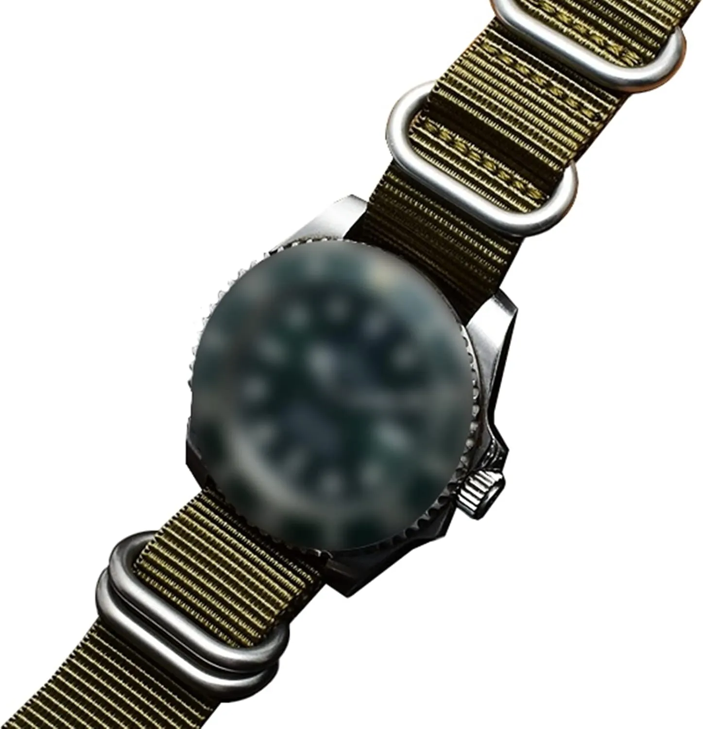 Strap,16-26mm Men Outdoor Thickened Canvas Nylon Watchband count sumptuous explosive agent photosynthesis trash Stainless Steel Ring Buckle Classic Watch Strap Accessories Smartwatch Bands,Universal 