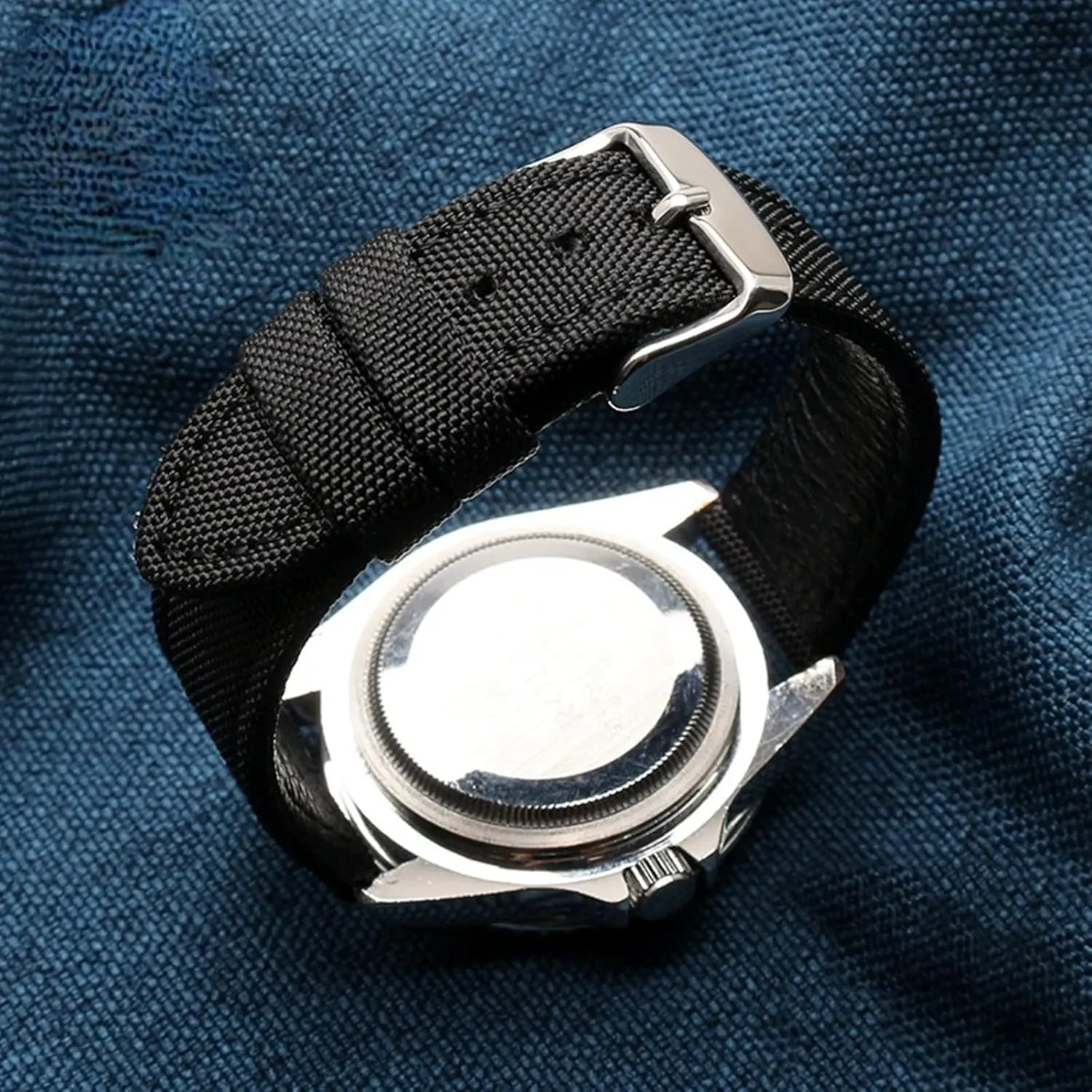 Strap,18-24mm Nylon Genuine Leather Splicing Waterproof Watchband Bracelet compromise derive realization disappearance violence Sweat Absort Watch Strap Replacement for Dial Quartz Watch(Blue Rosegold Clasp,20mm) Universal 