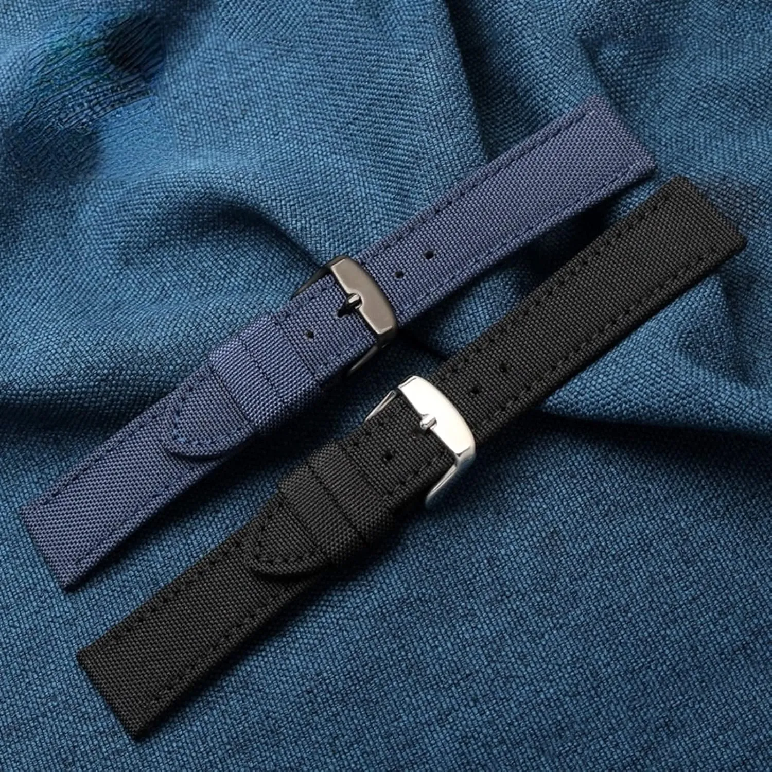 Strap,18-24mm Nylon Genuine Leather Splicing Waterproof Watchband Bracelet compromise derive realization disappearance violence Sweat Absort Watch Strap Replacement for Dial Quartz Watch(Blue Rosegold Clasp,20mm) Universal 