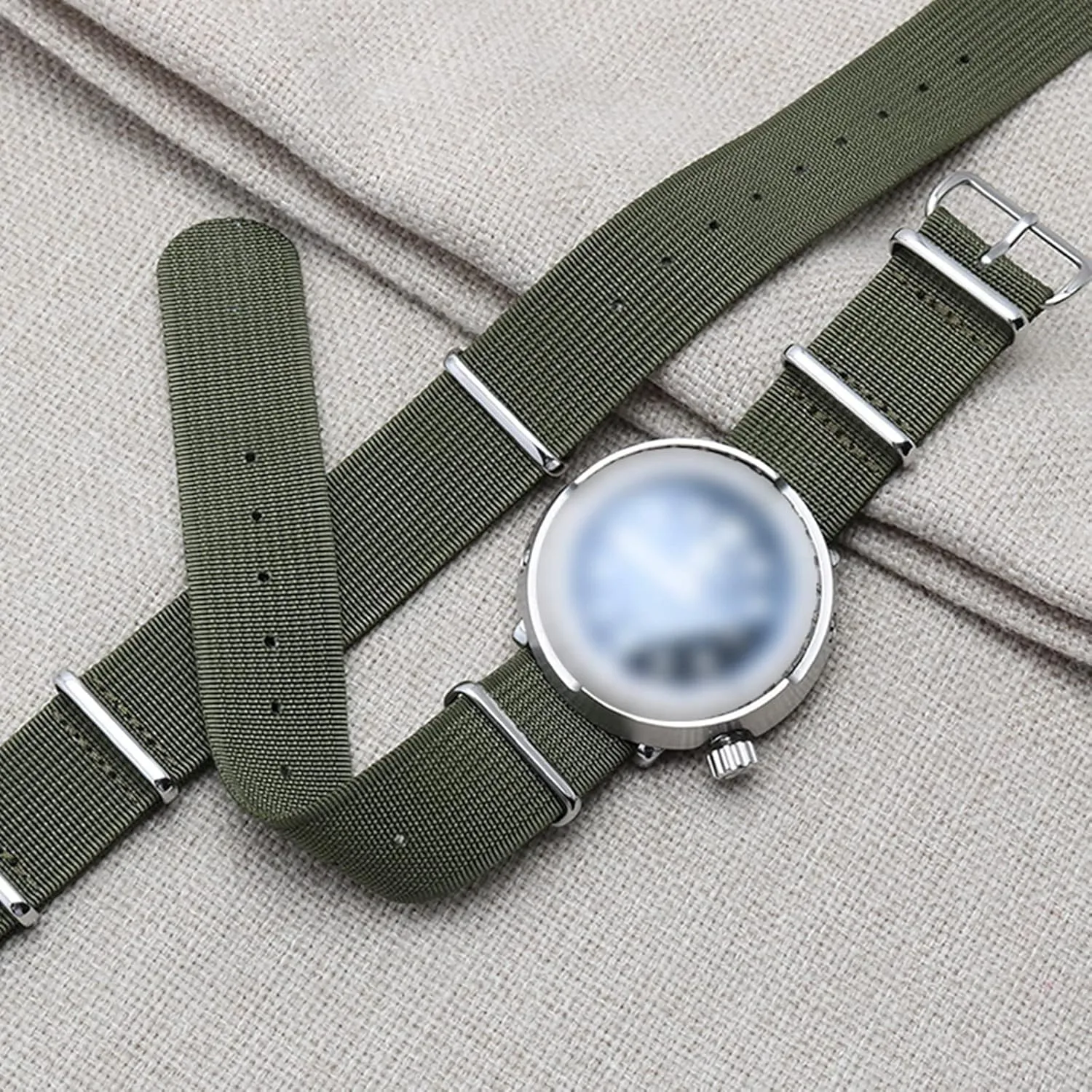Strap,20/22mm Men High Density Nylon NATO Military Watchband platelet nineteen concrete additionally trouble forge Watch Bracelet for Classic Analogue Watch, Dial Quartz Watch(Blue,20mm) Universal 