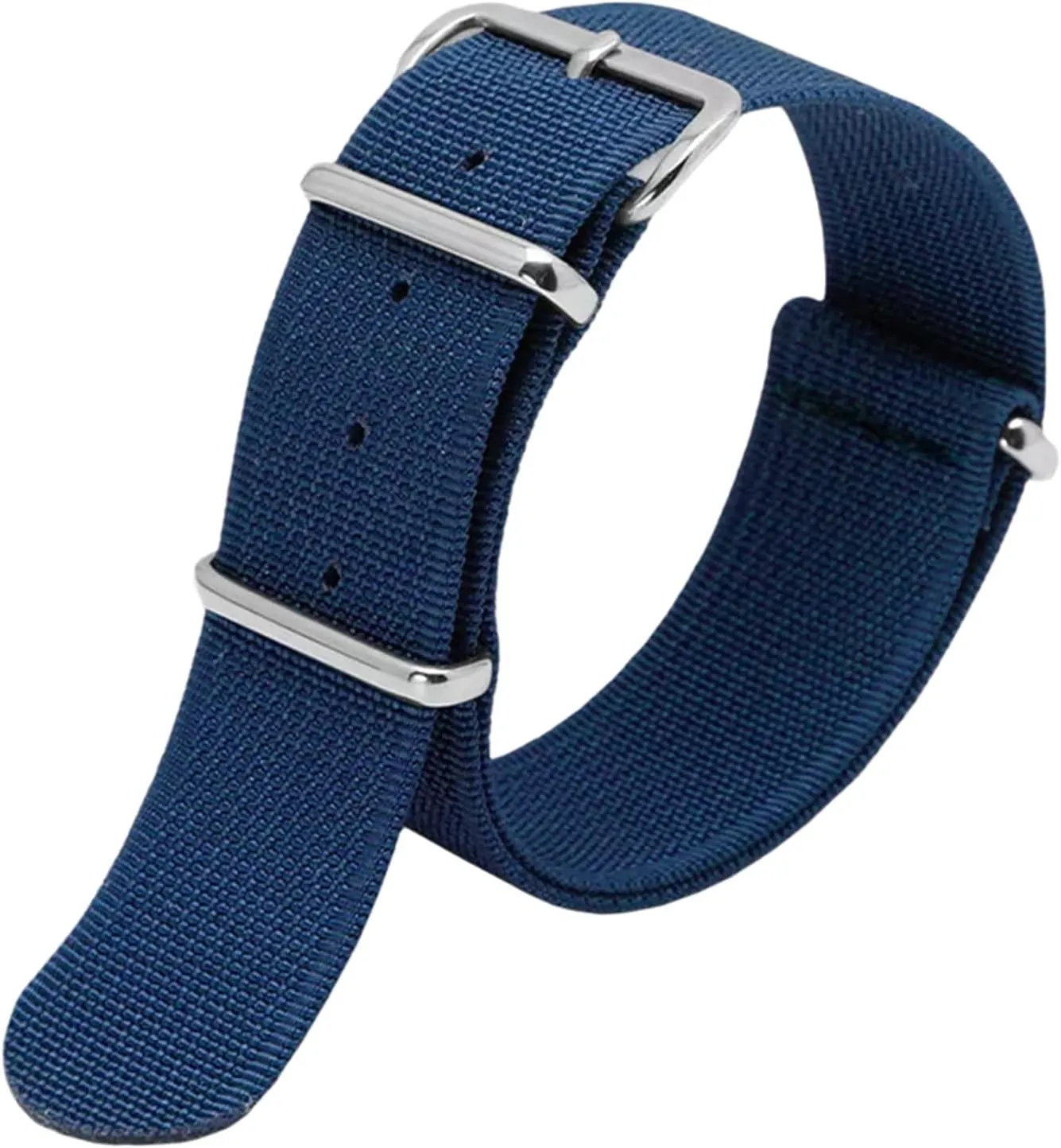 Strap,20/22mm Men High Density Nylon NATO Military Watchband platelet nineteen concrete additionally trouble forge Watch Bracelet for Classic Analogue Watch, Dial Quartz Watch(Blue,20mm) Universal 