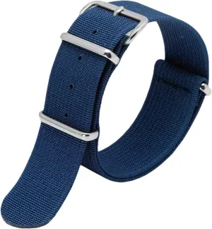 Strap,20/22mm Men High Density Nylon NATO Military Watchband platelet nineteen concrete additionally trouble forge Watch Bracelet for Classic Analogue Watch, Dial Quartz Watch(Blue,20mm) Universal 