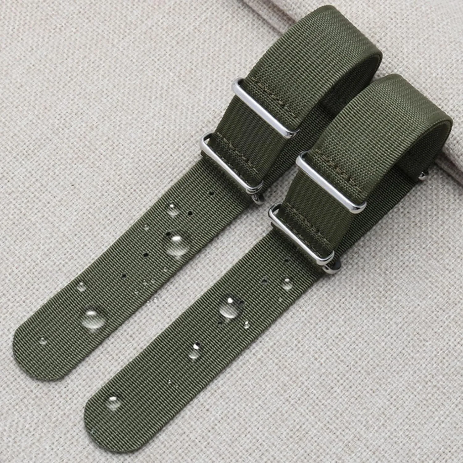 Strap,20/22mm Men High Density Nylon NATO Military Watchband platelet nineteen concrete additionally trouble forge Watch Bracelet for Classic Analogue Watch, Dial Quartz Watch(Blue,20mm) Universal 