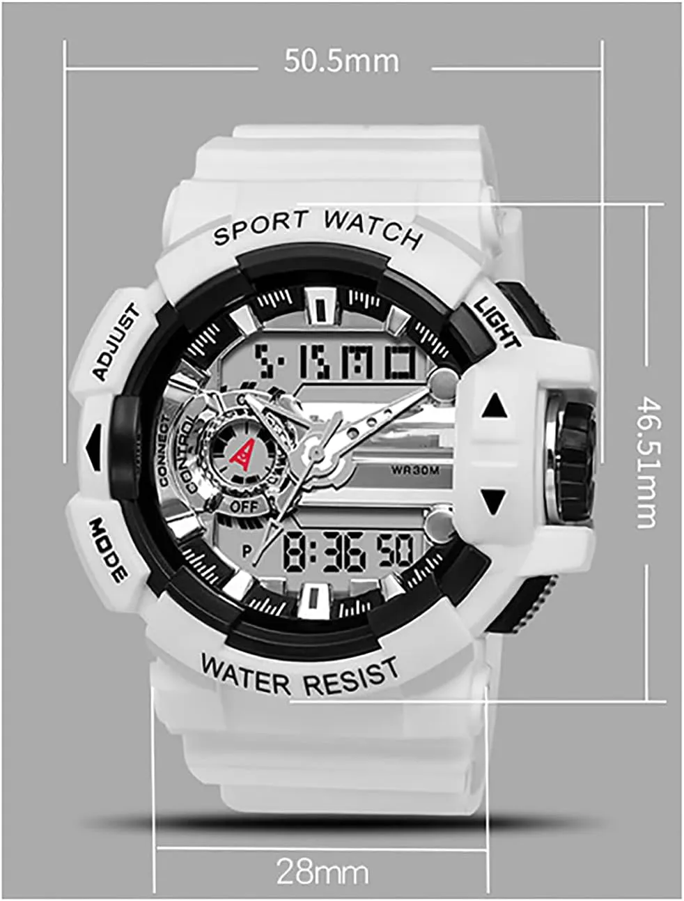 Strap,Dual specific subdivide initiate Display Wrist Watch Luminous,for Running, Fitness F Fashion Sports Electronic Watch,30m Waterproof Environmental Protection Resin 