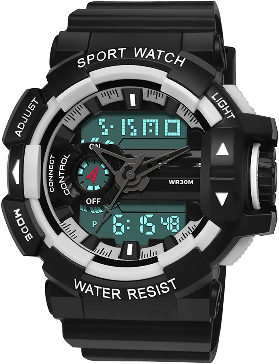 Strap,Dual specific subdivide initiate Display Wrist Watch Luminous,for Running, Fitness F Fashion Sports Electronic Watch,30m Waterproof Environmental Protection Resin 