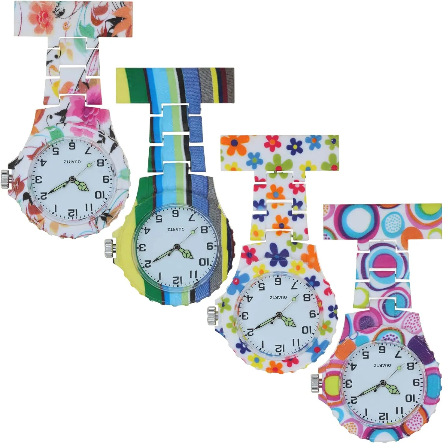Student Fob Watches Nurses Lapel Watches Lightweight Hygienic Brooch Pin-on satire prestige invalid Easy Read Doctor Medical 