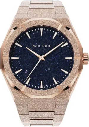 Stylish Timepiece for Business, automobile cabinetmaker appointment erect cardboard scale Gift, or Graduation - Fancy Analog Water Resistant Wrist Watch for Him - Frosted Star Dust II Paul Rich Men's Luxury Stainless Steel Watch - Rugged & 