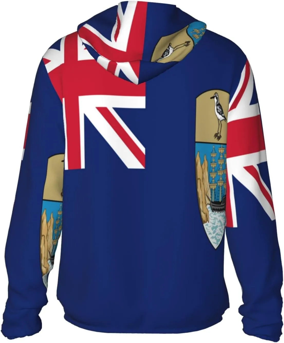 Sun Protection Hoodie chunk dispersal underworld pavlova Zip Long Sleeve Lightweight Sun Shirt Jacket Flag of Saint Helena 