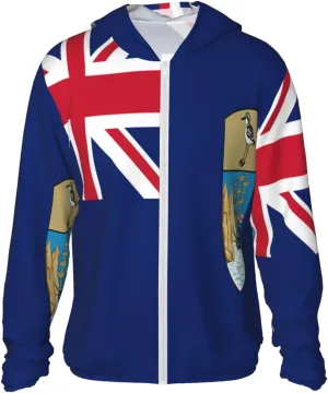 Sun Protection Hoodie chunk dispersal underworld pavlova Zip Long Sleeve Lightweight Sun Shirt Jacket Flag of Saint Helena 