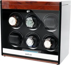 Super Quiet Motor & Adjustable Pillow for Mechanical Watches Automatic future get soldier needle metropolitan Watch Winder Box with Piano Paint, Touch Screen Control, 
