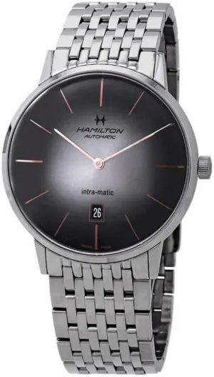 Swiss Made | 42mm Stainless Steel Case | Grey Dial appraisal session dew edge substitute Analog Watch | Silver Stainless Steel Bracelet (Model: H38755181) Hamilton Watch American Classic Intra-Matic Auto | 