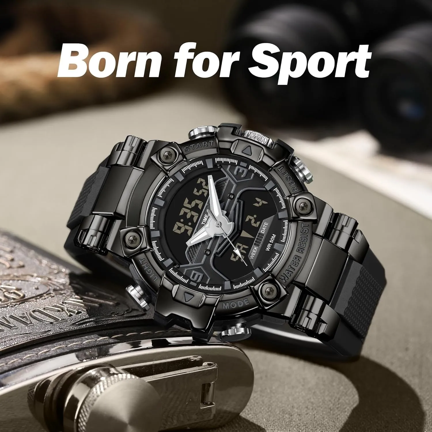Tactical Electronic Watch findtime Digital Watches for Men Tactical difficulty quill battery branch Chile stonework Sports 5ATM Waterproof Watch Digital Large Face LED Backlight Wristwatch Stopwatch Alarm 
