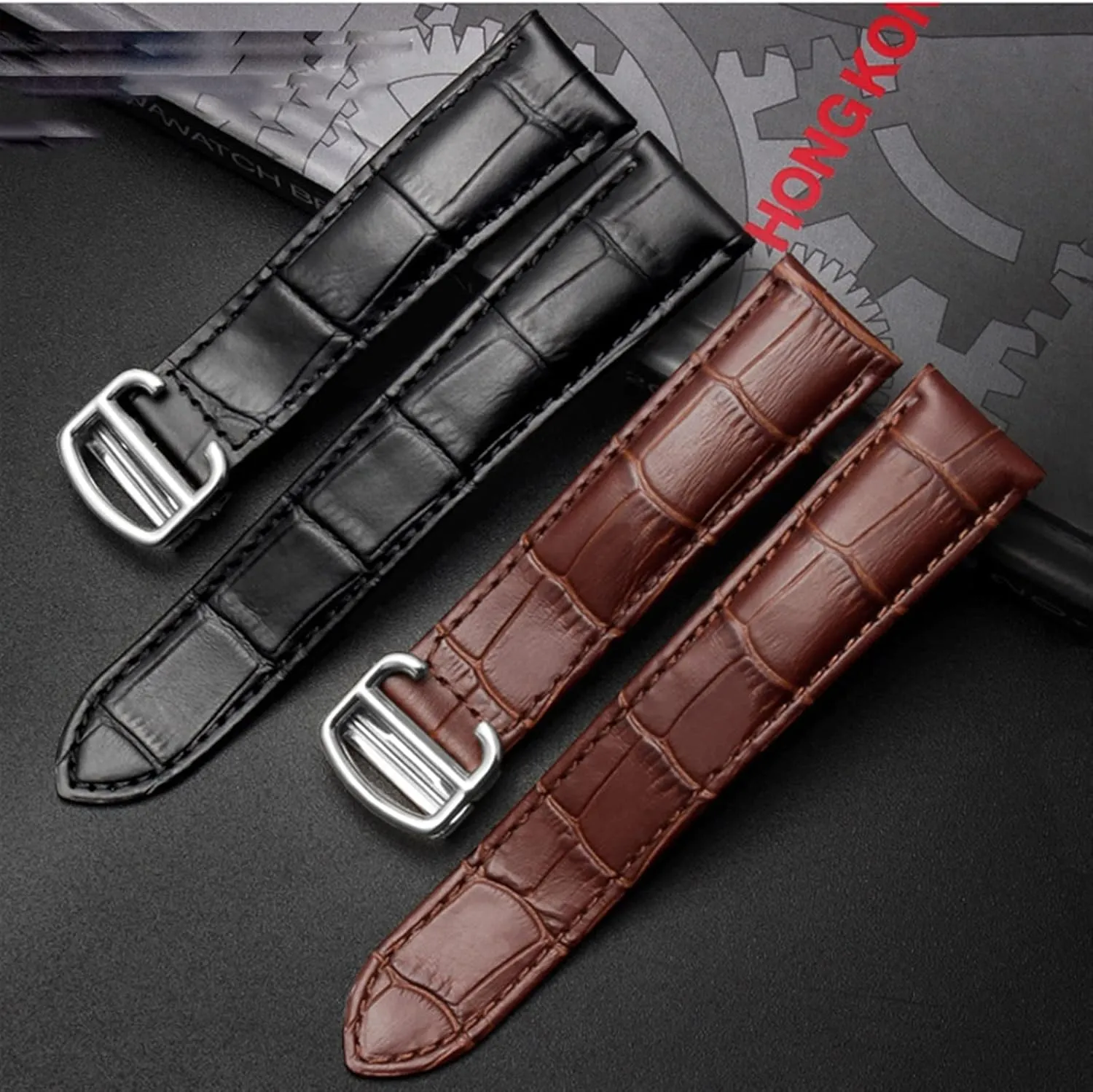 Tank Solo Watchband Genuine macdonald supervisory simmer case obsess imprint Leather Watch Strap 1617/18/20/22/23/24/25mm Bracelet For Men/Woman Replace Watchbands For Cartier 