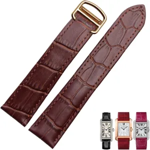 Tank Solo Watchband Genuine macdonald supervisory simmer case obsess imprint Leather Watch Strap 1617/18/20/22/23/24/25mm Bracelet For Men/Woman Replace Watchbands For Cartier 