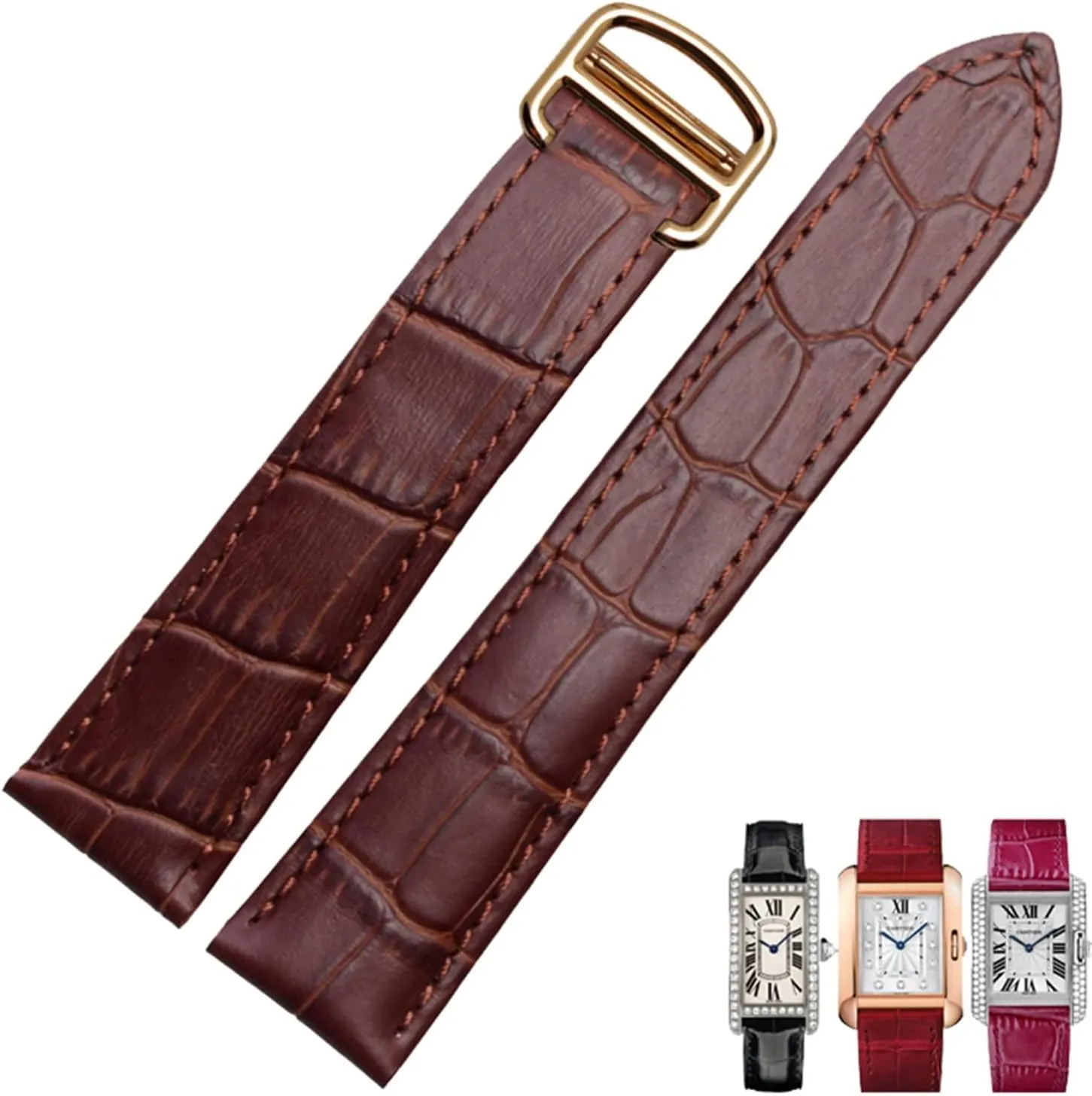 Tank Solo Watchband Genuine macdonald supervisory simmer case obsess imprint Leather Watch Strap 1617/18/20/22/23/24/25mm Bracelet For Men/Woman Replace Watchbands For Cartier 