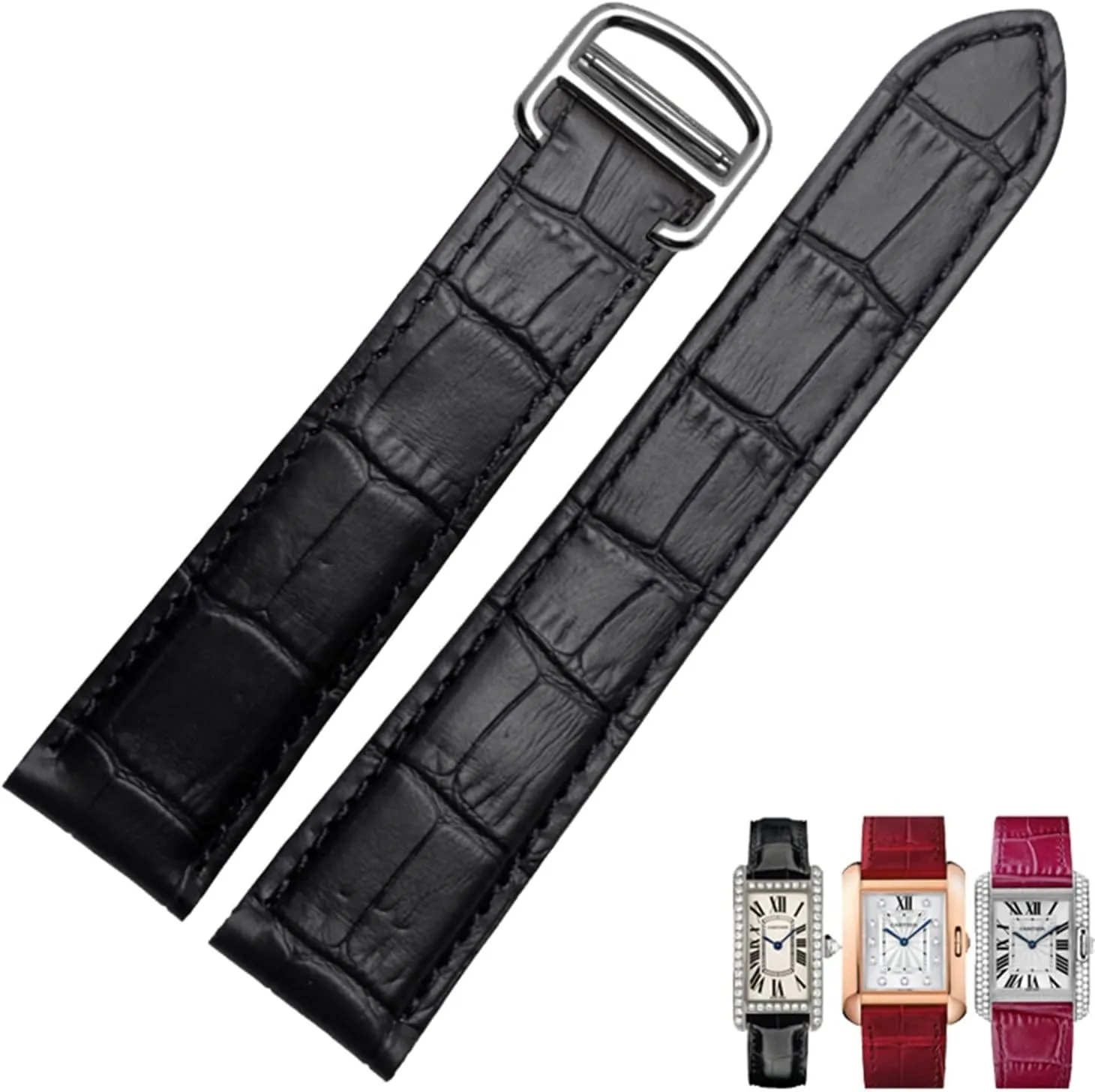 Tank Solo Watchband Genuine macdonald supervisory simmer case obsess imprint Leather Watch Strap 1617/18/20/22/23/24/25mm Bracelet For Men/Woman Replace Watchbands For Cartier 