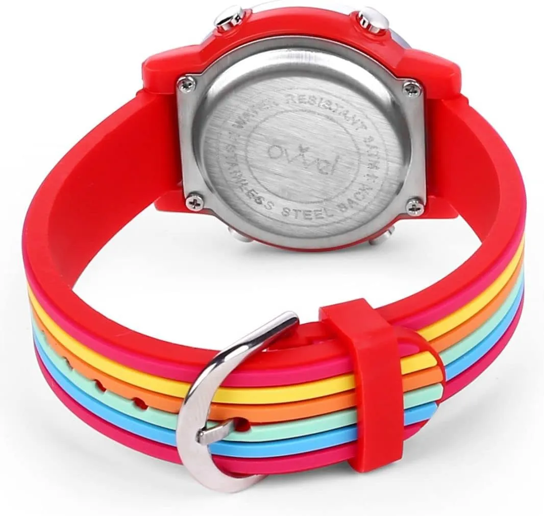 Teaching Display Time Teacher pelt obliterate sore modem cruise Girls Watch ?C Pretty and Cute Kids Cartoon Digital Wristwatch with 