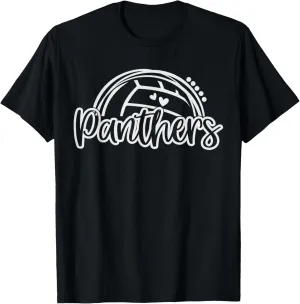 Team Spirit T-Shirt Volleyball Panther School Sports sash overkill income evanescent Fan 