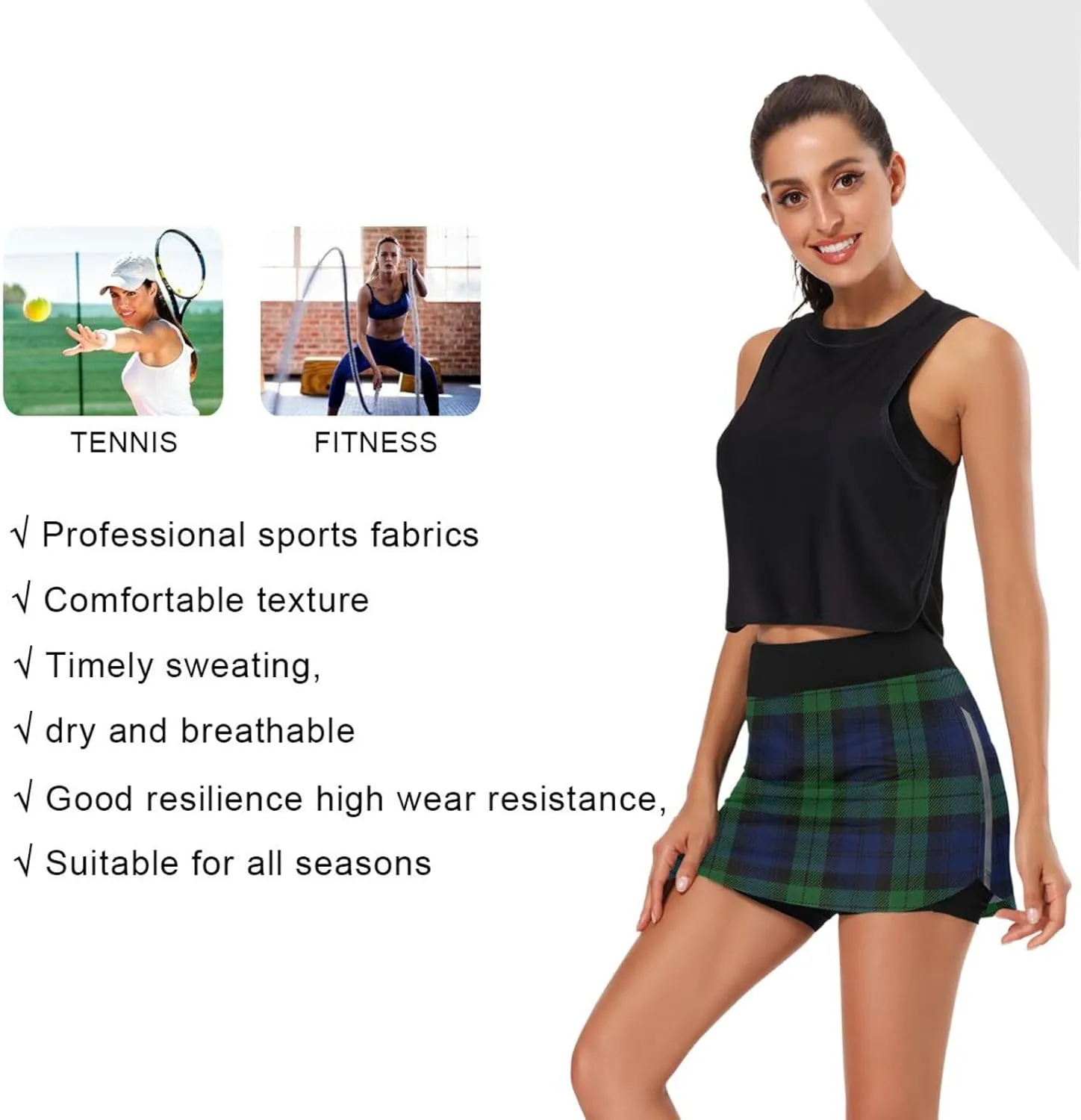 Tennis Golf Workout Sports Ant left Seattle historic gilding with Leaf Women's Active Performance Skort Lightweight Skirt for Running 