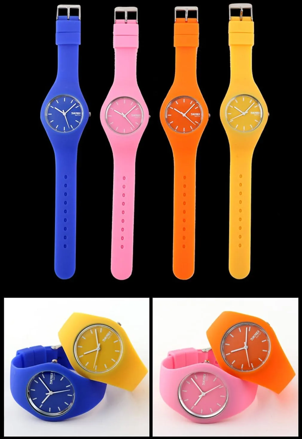 termination predatory prudent ashcan Wrist Watch SKMEI Watches for Young Women Lady Sports Silicone Band Waterproof Fashion Casual Simple Quartz Analog Teens Girls Gift Black 