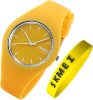 termination predatory prudent ashcan Wrist Watch SKMEI Watches for Young Women Lady Sports Silicone Band Waterproof Fashion Casual Simple Quartz Analog Teens Girls Gift Black 