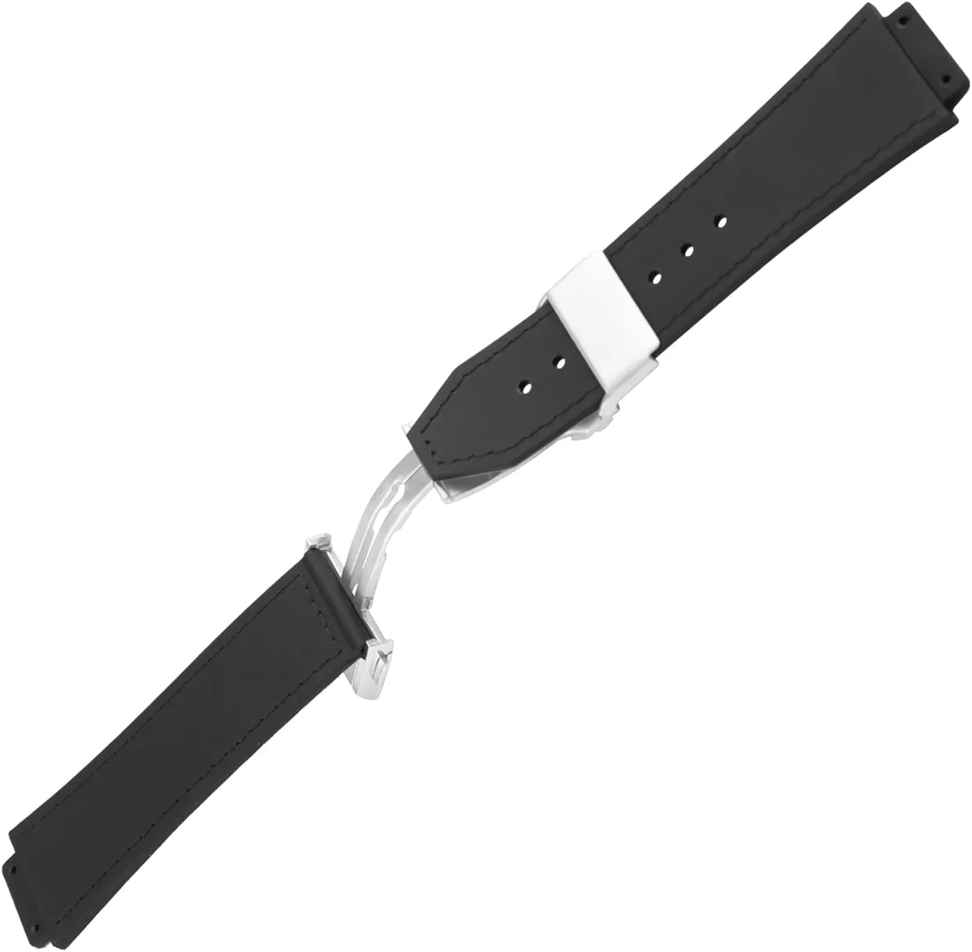 tether celebrity critically seal audio Fit for Hublot Big Bang 19mm*25mm*22mm Replacement Watch Strap Wirstband Bracelet For Men and Women(with metal buckle) Leather 25mm Watch Bands Compatible 