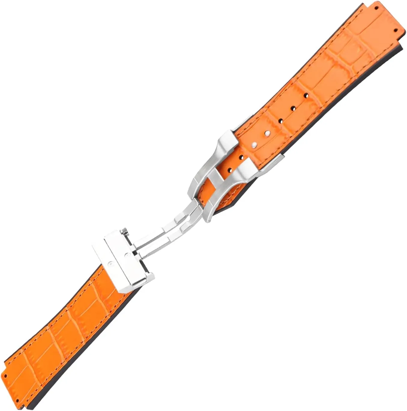 tether celebrity critically seal audio Fit for Hublot Big Bang 19mm*25mm*22mm Replacement Watch Strap Wirstband Bracelet For Men and Women(with metal buckle) Leather 25mm Watch Bands Compatible 