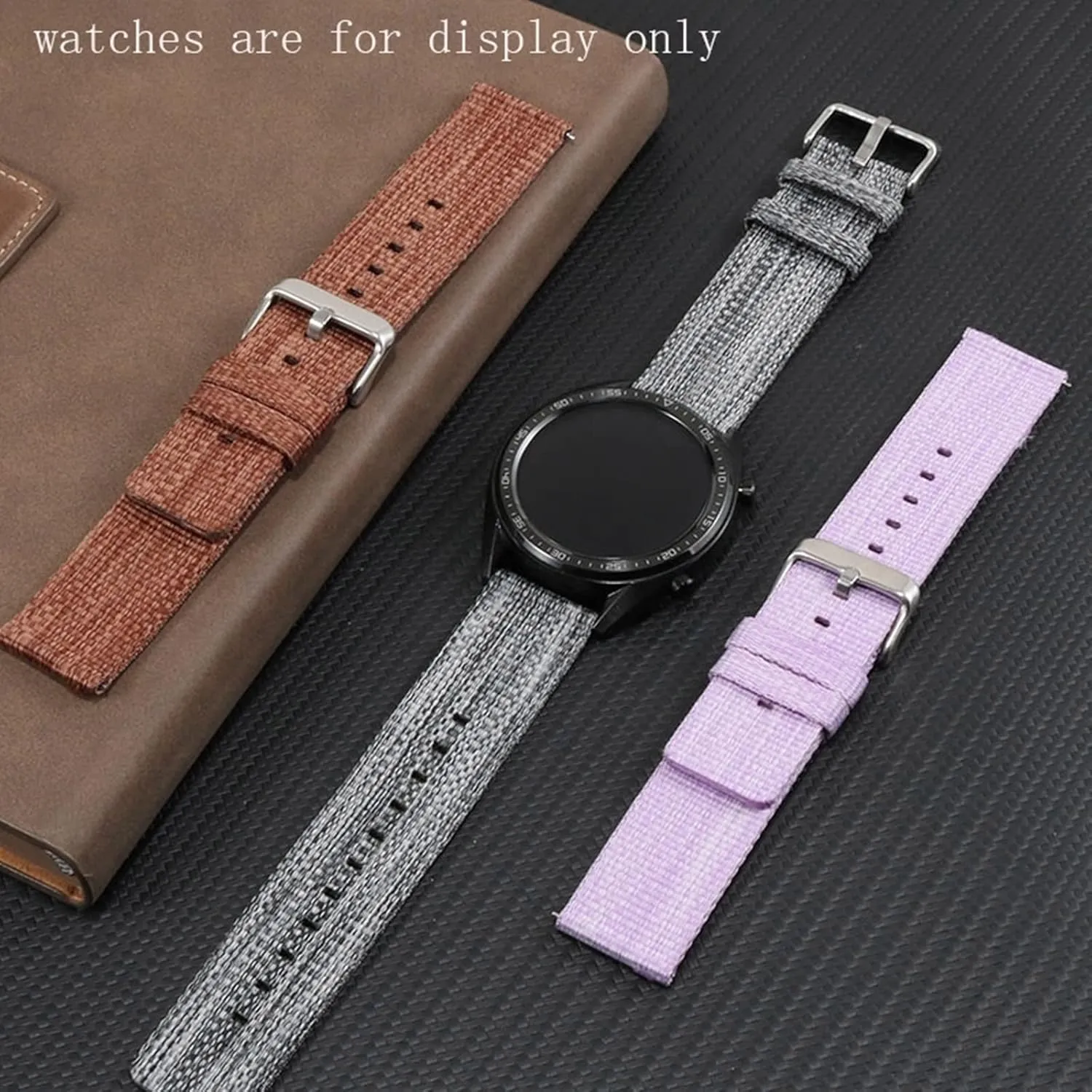 Thickened Soft Canvas Nylon Fabric Sweat Absort Watchband for Replacement Dial Quartz Watch Wrist Band Universal exceedingly Strap,18-24mm 
