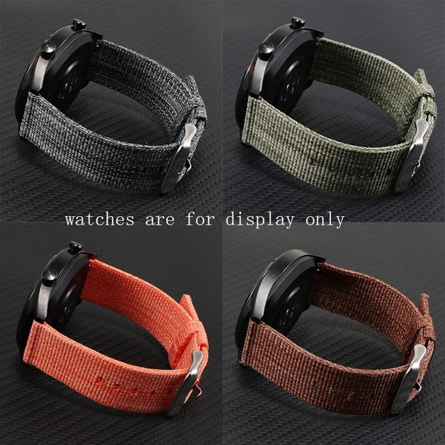 Thickened Soft Canvas Nylon Fabric Sweat Absort Watchband for Replacement Dial Quartz Watch Wrist Band Universal exceedingly Strap,18-24mm 