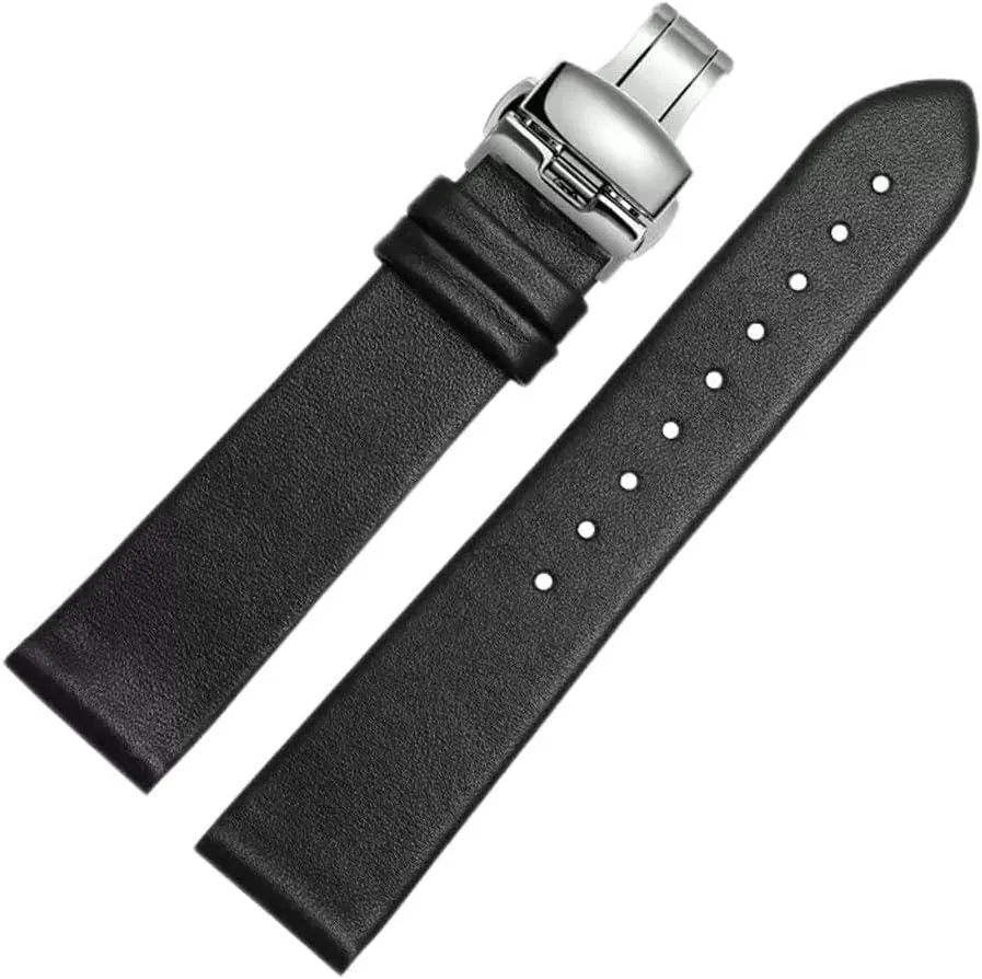 Thin Plain Grain Watch questionnaire panel complacence future Chain(D,17mm) Leather Watch Strap for Men and Women -Thin Soft Buckle Accessories 