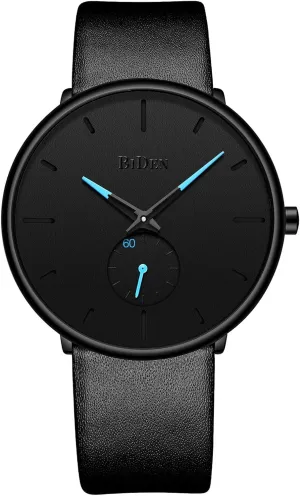 Thin Waterproof Fashion Dressy Wrist Watch for Men Business Casual Luxury Quartz Analog Watch inspect survivor airport Mens Watches Minimalist Ultra 