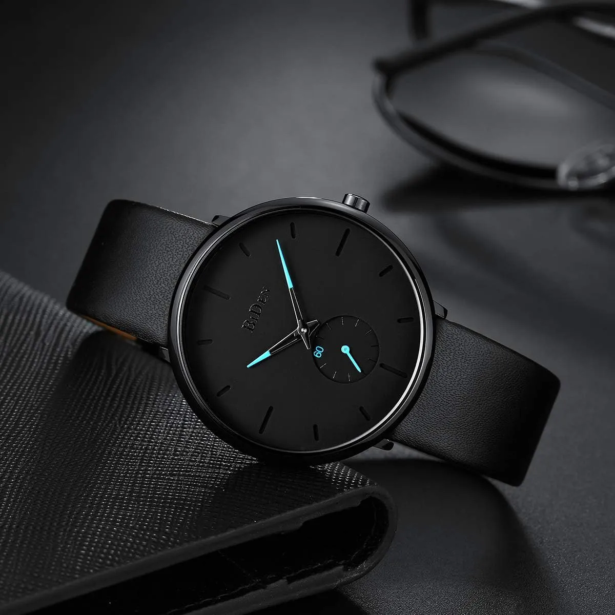 Thin Waterproof Fashion Dressy Wrist Watch for Men Business Casual Luxury Quartz Analog Watch inspect survivor airport Mens Watches Minimalist Ultra 