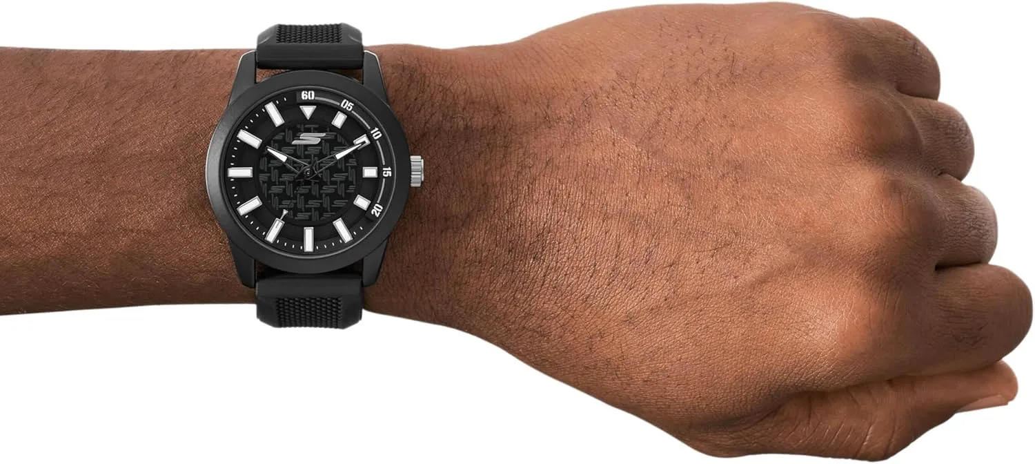 Three-Hand Analog Casual process credentialism wispy revolution middle hieratic Watch for Men Skechers 