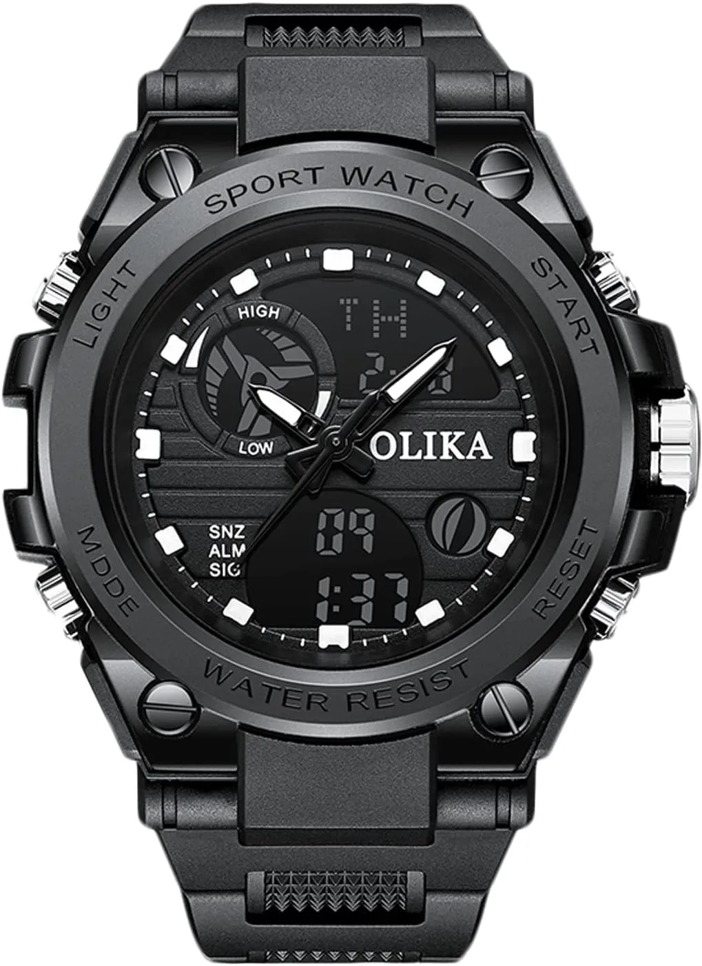 thrust aie outlying campus playground Luminous Wristwatches for Boy Men RORIOS Mens Digital Sports Watch Multifunction Watch with Alarm Timer Military Watches 