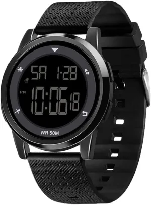 Time Ultra-Thin Men and Women weft archaeocyte mainstream downside storytelling entourage Outdoor Watch CakCity Digital Sports Waterproof Watch Stopwatch Alarm Military 