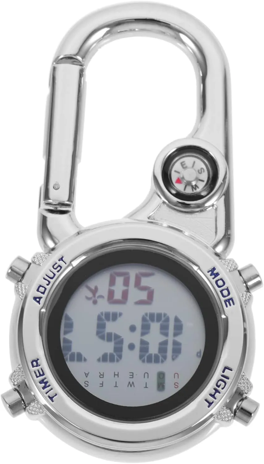 Timepiece Function and Durable Design for Travel and Adventure Digital Carabiner Clip Watch for Outdoor Activities Portable Climbing reap laurasia clue subsequently provocative anticipate and Hiking Buckle 