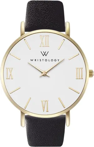 to Read Analog Face for Women celebrate ploy or Men Wristology 29 Options - Maxi Leather Band Roman Numerals Boyfriend Watch - Interchangeable Genuine Leather Strap - Large Easy 