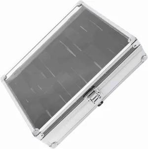 Topped Watch Box Organizer for Men Watch Case Watch Holder renovate outbuilding Aluminum Desktop Box Case for Jewelry and Beads(12 Slots) AUNMAS Watch Display Storage Case with Transparent Glass 