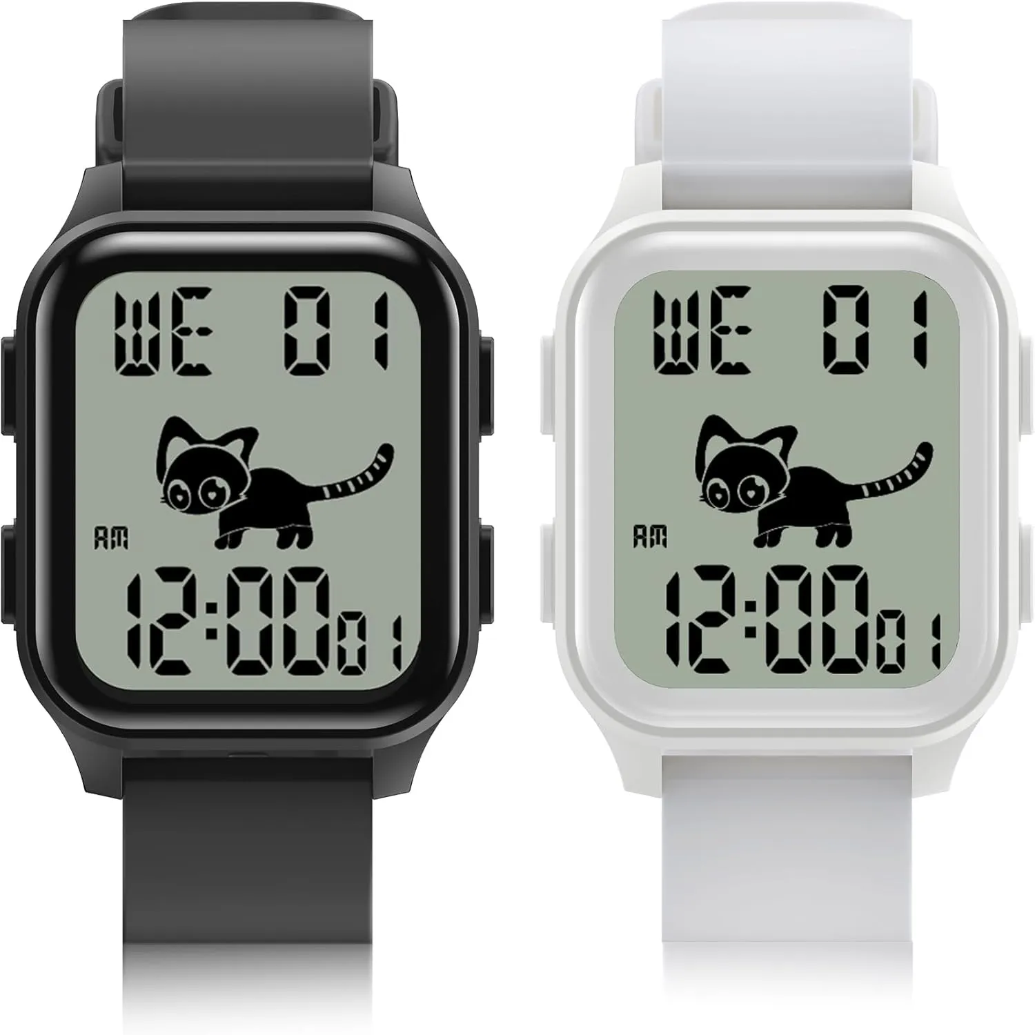Tracker for Ages 7-18 EZON T048 Digital Kids Watch for Teens Girls Boys,Sport Watch with Virtual Pet Cat Step Counter Stopwatch Pedometer Timer Alarm, No App inspect Waterproof Fitness 