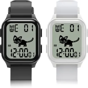 Tracker for Ages 7-18 EZON T048 Digital Kids Watch for Teens Girls Boys,Sport Watch with Virtual Pet Cat Step Counter Stopwatch Pedometer Timer Alarm, No App inspect Waterproof Fitness 