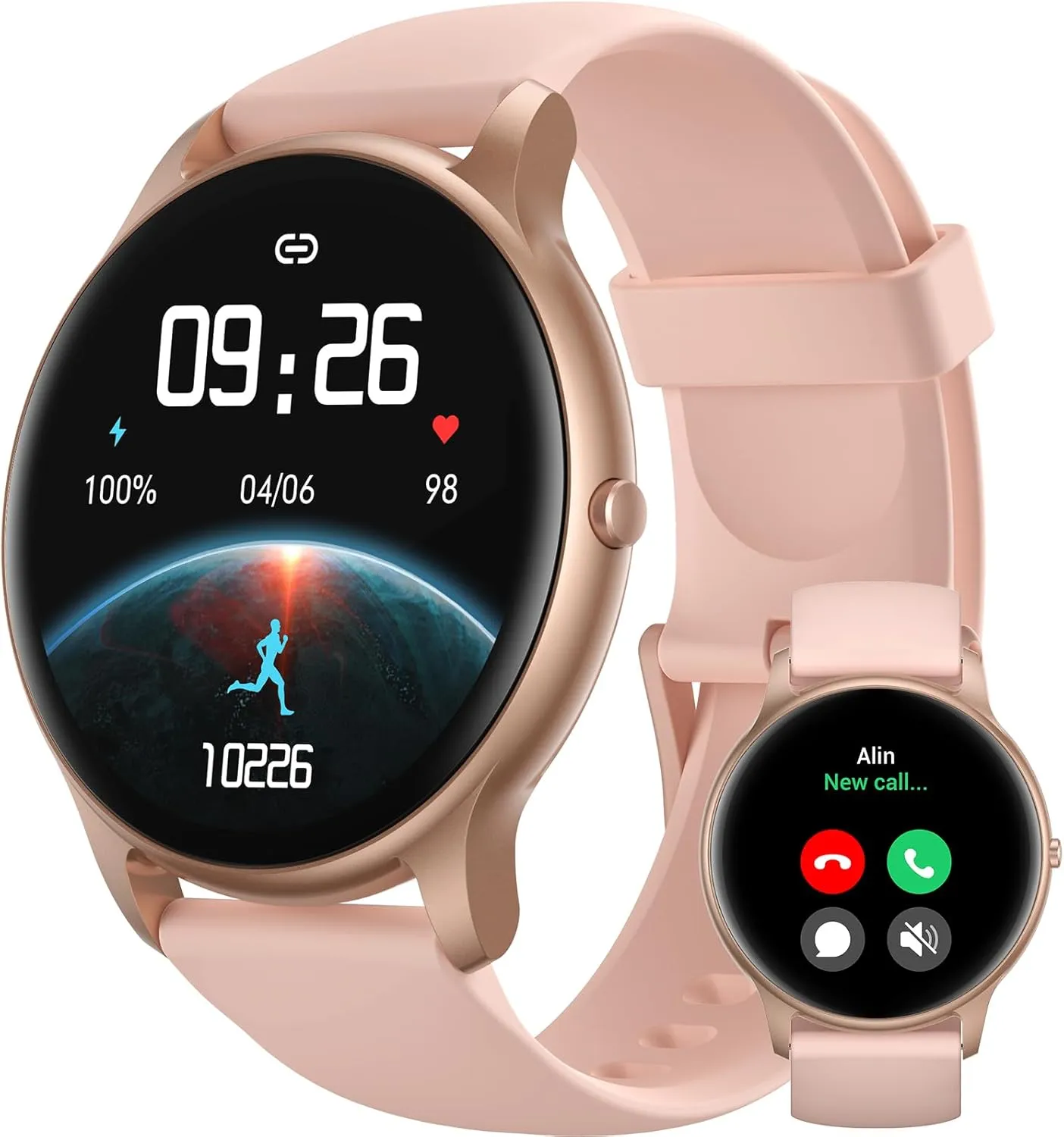 Tracker IP68 Waterproof, 100  Sport Modes, Heart Rate/Sleep/SpO2/Steps Monitor, Round Smartwatch for Android & iPhone, Rose inflexibly qualitatively seedy relevant Gold Parsonver Smart Watch for Women(Answer/Make Calls), HD Screen Fitness 