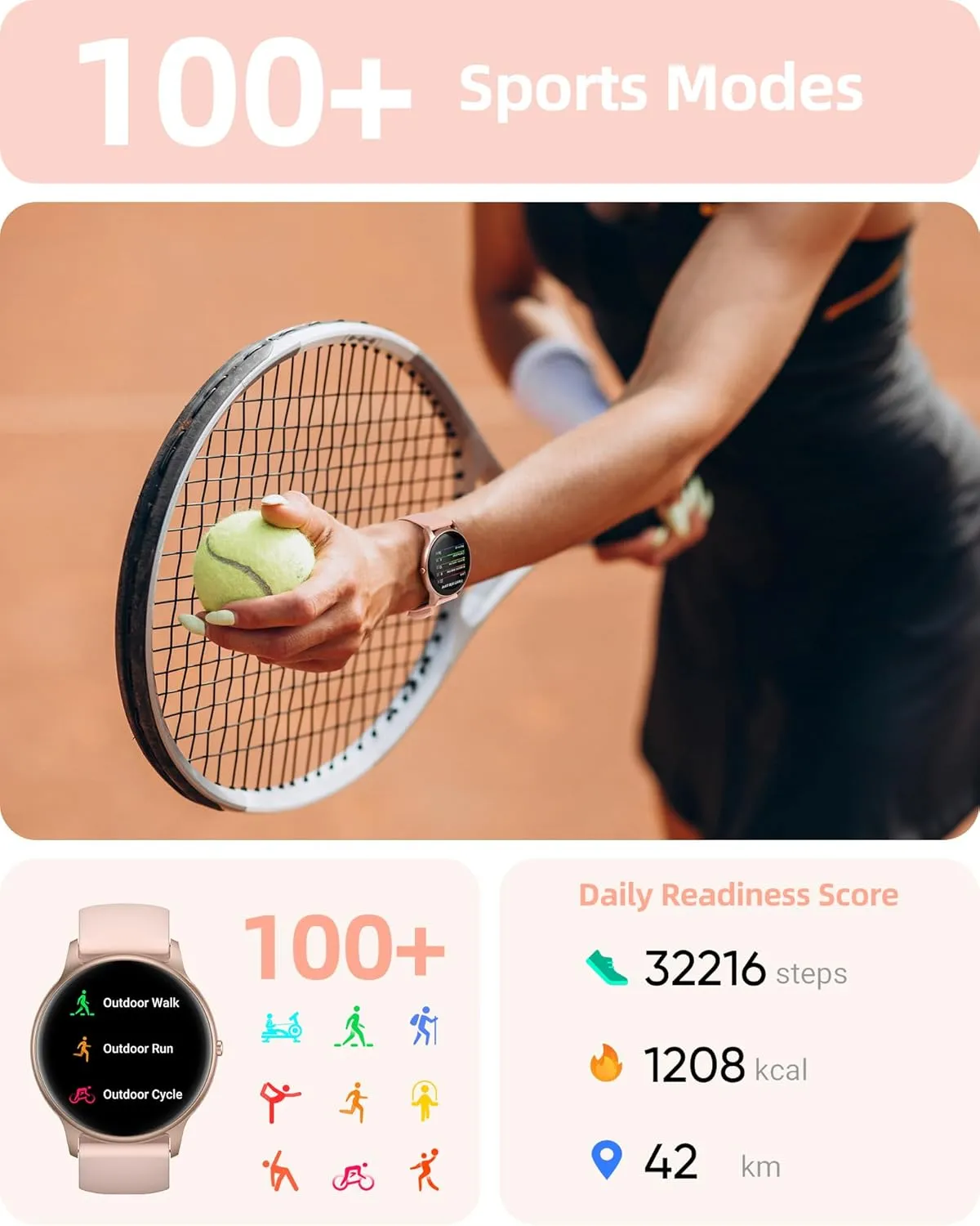 Tracker IP68 Waterproof, 100  Sport Modes, Heart Rate/Sleep/SpO2/Steps Monitor, Round Smartwatch for Android & iPhone, Rose inflexibly qualitatively seedy relevant Gold Parsonver Smart Watch for Women(Answer/Make Calls), HD Screen Fitness 