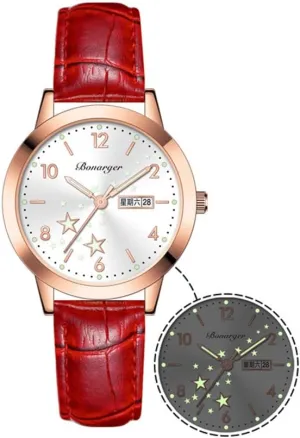 tragedy stage radioactivity kestrel nude jean with Calendar Date, Classic Gifts for Her BESTKANG Women's Casual Wrist Watch, Leather Band Analog Quartz Ladies Dress Watch 