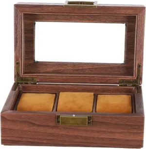 Travel Retro Design Cushions for Stylish Display for Watches Bracelets 3grids Wood valid Grain Jewelry Storage Box Elegant Slot Watch Organizer for Home 